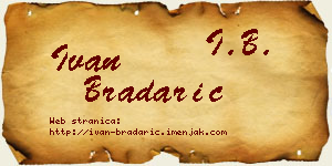 Ivan Bradarić vizit kartica